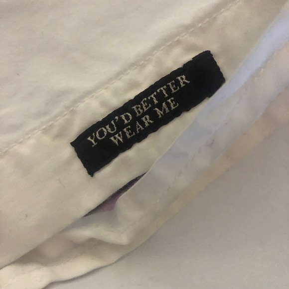 Jachs Just A Cheap Shirt Men’s Button Down White Shirt With Patches Size… - Picture 4 of 10